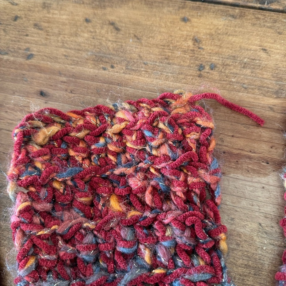 Multicolor Hand-Knit Scarf - Picture 3 of 3